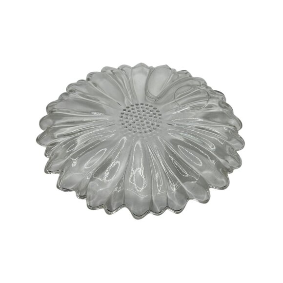 Hazel Atlas Sunflower Daisy Dahlia Luncheon . Scalloped  edge.  Serving party - Picture 8 of 13